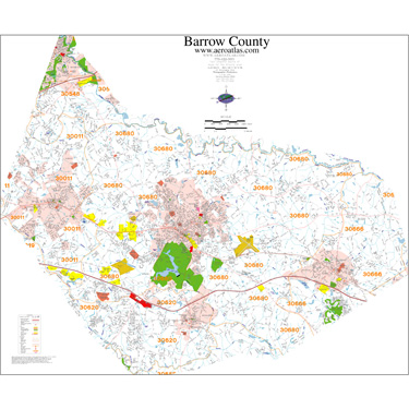 Barrow County Ga Map Georgia County Wall Map - Barrow County Georgia Wall Map